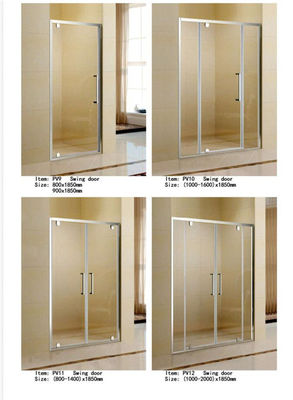 Chine La double oscillation/clôtures se pliantes de porte de douche a poli le cadre en aluminium de rectangle fournisseur