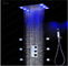 Pommeaux de douche et robinets de salle de bains d'éclairage de LED avec les jets thermostatiques de massage de mélangeur fournisseur