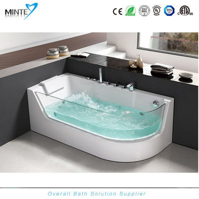 Jacuzzi faisant le coin classique de station thermale, baquet faisant le coin de tourbillon avec le vitrail transparent fournisseur