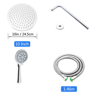 Pommeau de douche de précipitations de 5 modes fonctionnels avec la longueur tenue dans la main 146cm de tuyau de douche fournisseur