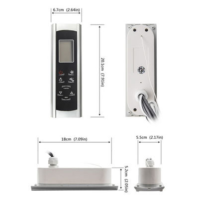 Contrôle de douche d'écran tactile à C.A. 12V, dimension 6.7*20.1cm de panneau de commande de douche fournisseur