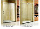 Clôtures de porte de douche de verre trempé avec la porte coulissante latérale du rouleau le supérieur fournisseur