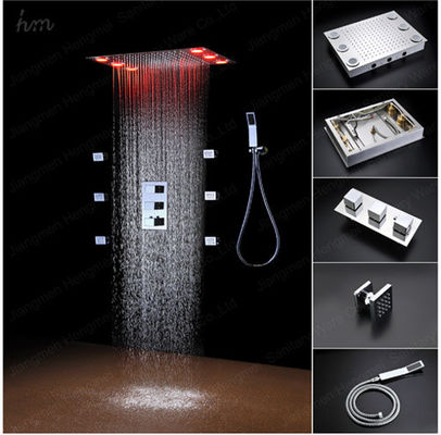Taille multi 360*500MM de pommeau de douche de précipitations d'ajustement d'angle de robinet de mur de douche d'acier inoxydable fournisseur