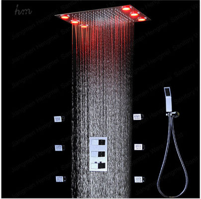 Taille multi 360*500MM de pommeau de douche de précipitations d'ajustement d'angle de robinet de mur de douche d'acier inoxydable fournisseur